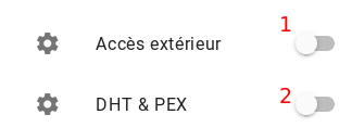 Activation de l'accès extérieur