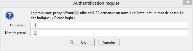 Validation proxy Firefox