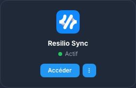 Carte Resilio active dans Ma console