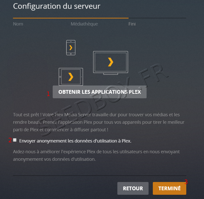 Configuration Plex - Options