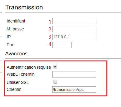 Configuration de l'extension