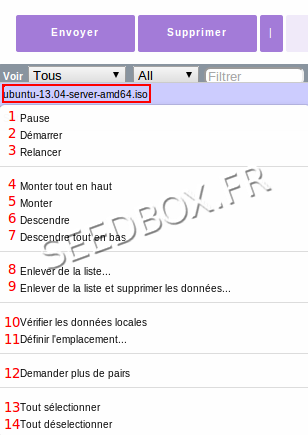 Gestion des transferts