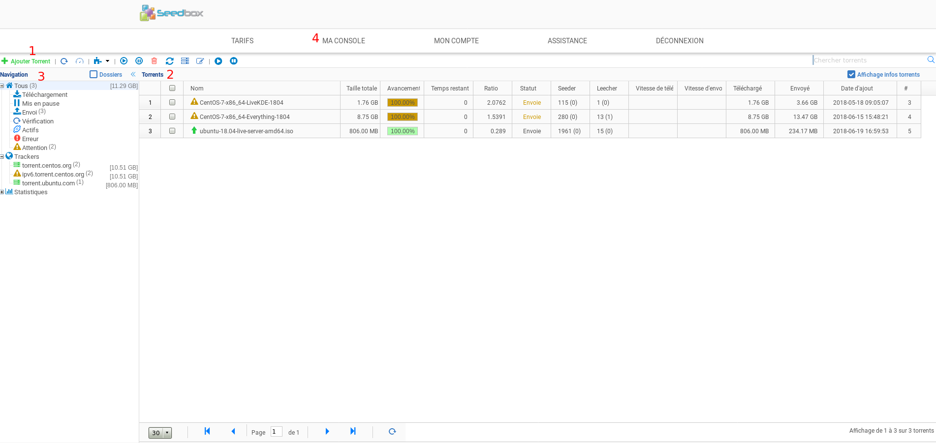 Présentation de l'interface
