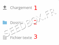 Options du menu nouveau