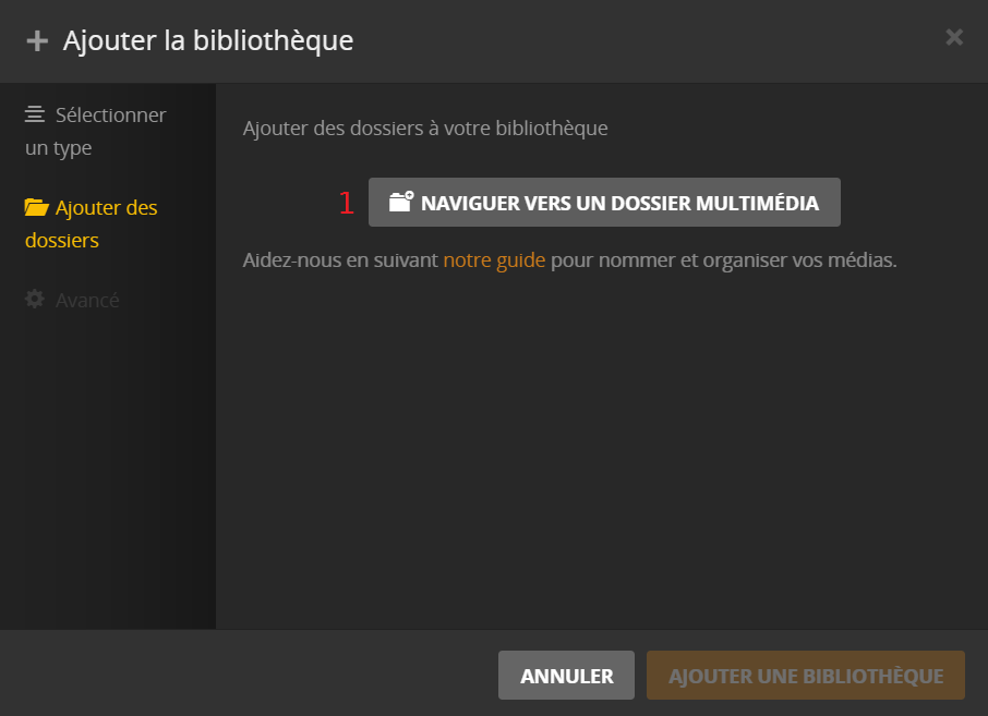 Sélectionner le dossier