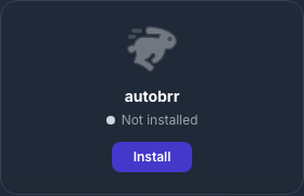 Scheda Autobrr prima dell'installazione