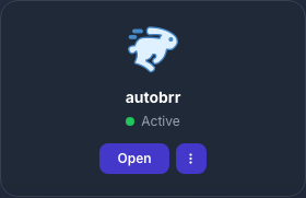 Scheda Autobrr attiva