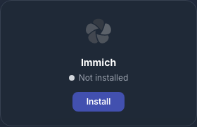 Scheda Immich prima dell'installazione