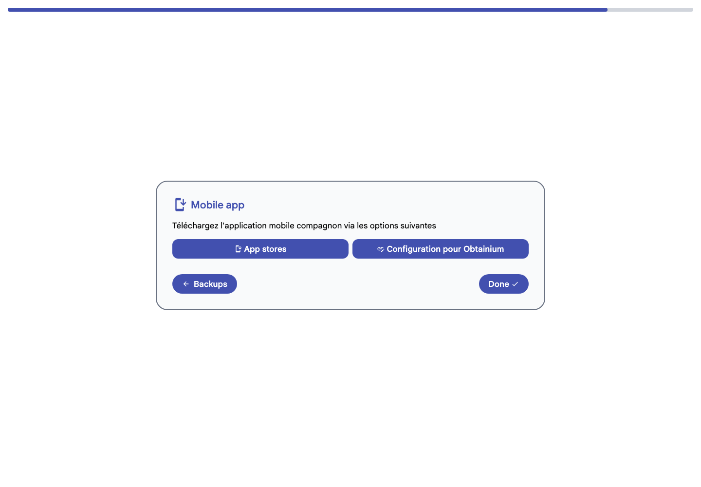 Passaggio dedicato all'applicazione mobile