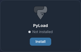 scheda pyLoad prima dell'installazione