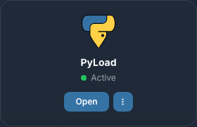 Carta pyLoad attiva