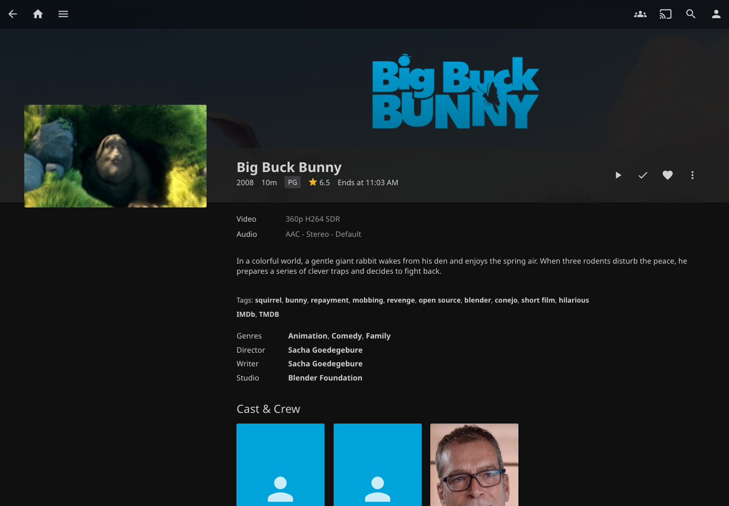 Profil filmu v Jellyfin