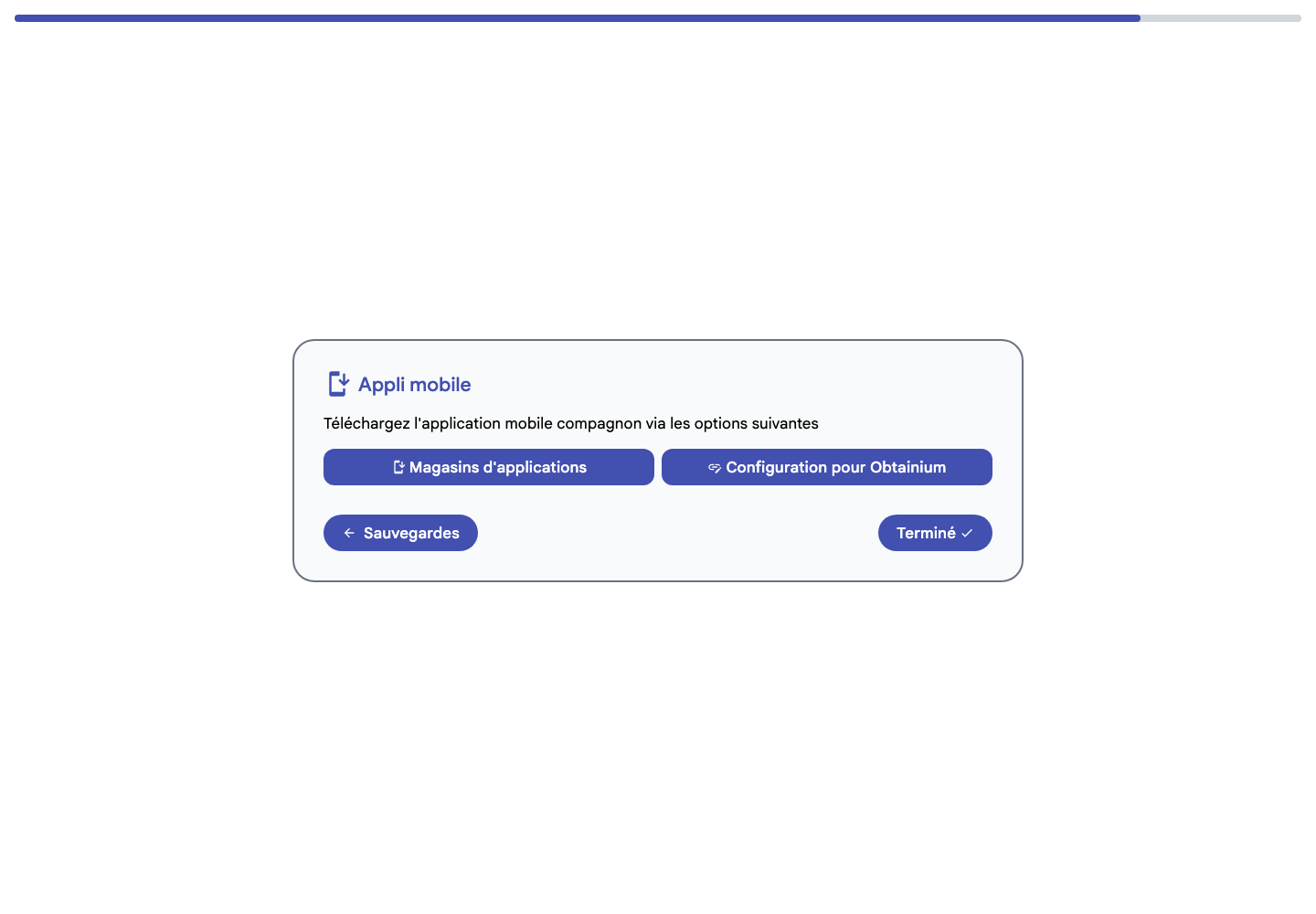 Étape consacrée à l’application mobile