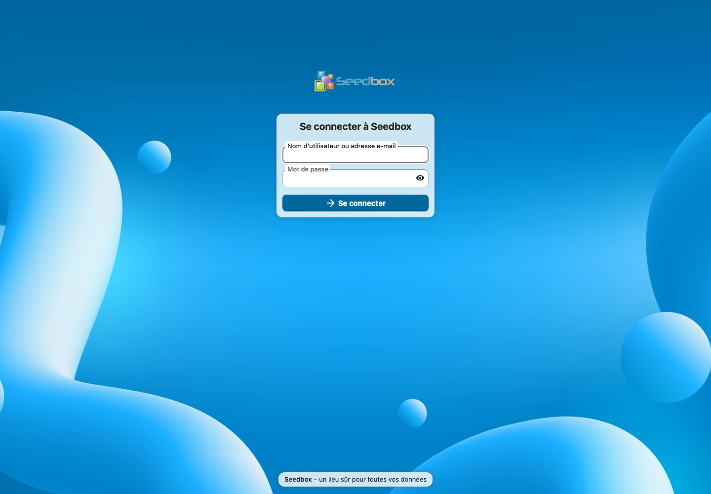 Page de connexion à Nextcloud