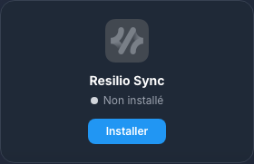 Carte Resilio avant son installation