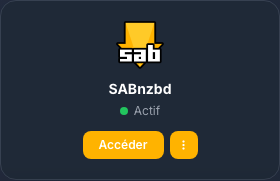 Carte SABnzbd active