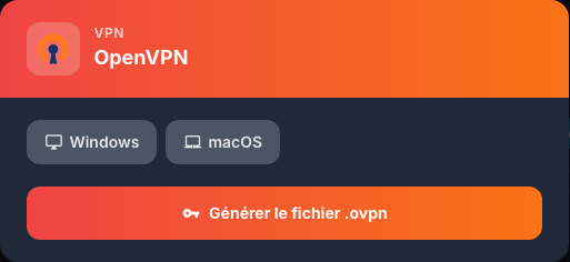 Génération du fichier de configuration OpenVPN