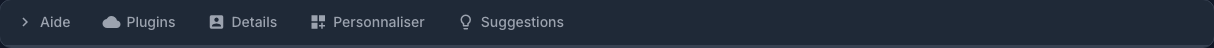 Accès à Suggestions dans la barre inférieure de Ma console