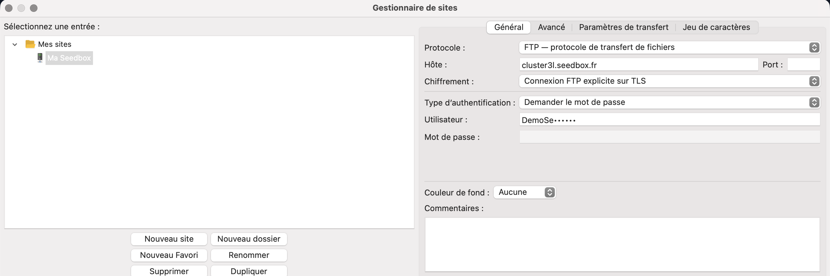 Configurer une connexion FTPES dans FileZilla