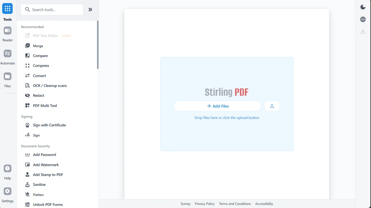 Stirling-PDF sur Seedbox.fr