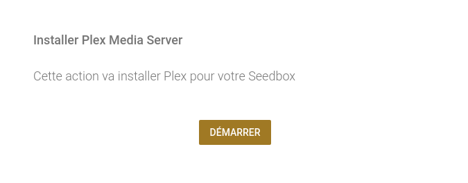 Plex étape 1