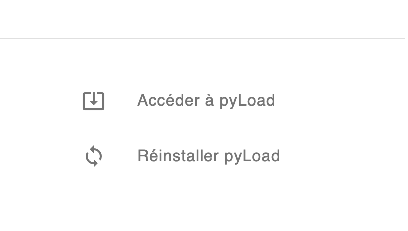 PyLoad interface