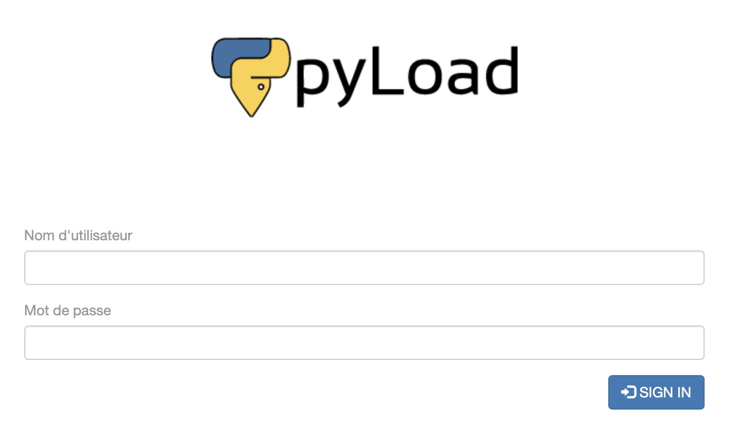 PyLoad connexion