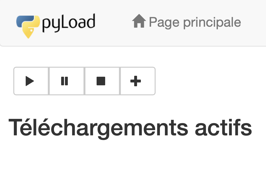 PyLoad premier téléchargement